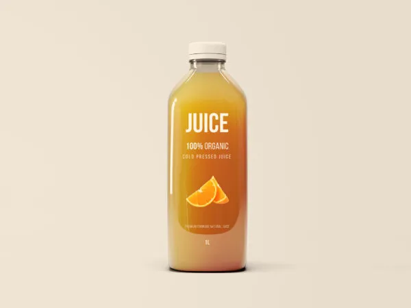 Glass Juice Bottle Mockup 1