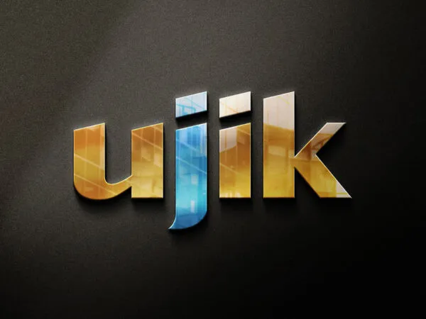 Glass Logo Mockup Text Effect in Front View 1