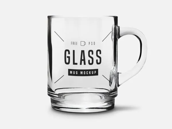 Glass Mug Mockup Front View 1