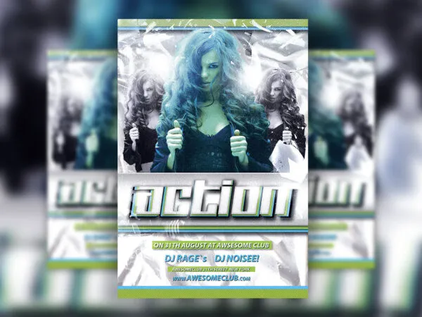 Glass Shattering Night Club Flyer Template 1