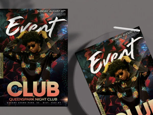 Glitter Club Flyer Template 1
