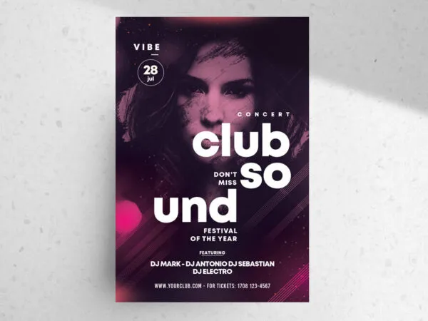 Glitter Concert Flyer Template 1
