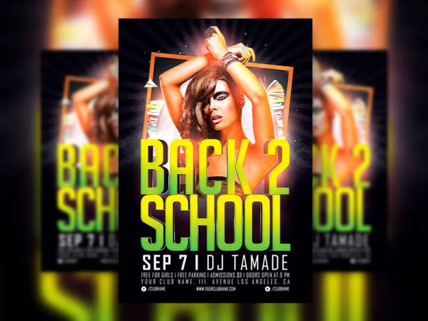 Glitter Dance Club Party Flyer Template 1