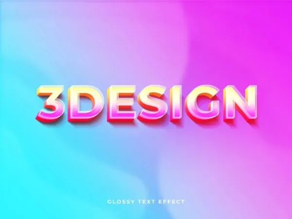Glossy 3D Logo Text Effect 1