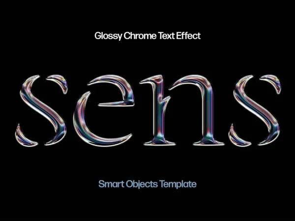 Glossy Chrome Text Effect 1