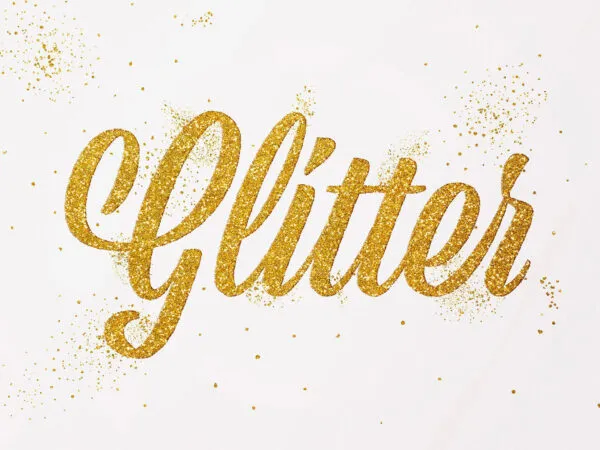 Gold Glitter Logo Text Effect 1