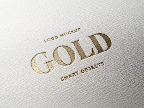 Gold Logo Mockup 1