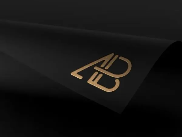Gold Silver and Broonze Logo on Dark Foil Mockup 1