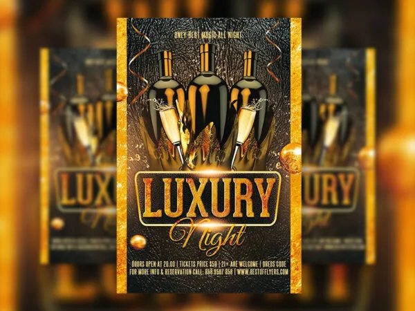 Golden Nightclub Flyer Template 1