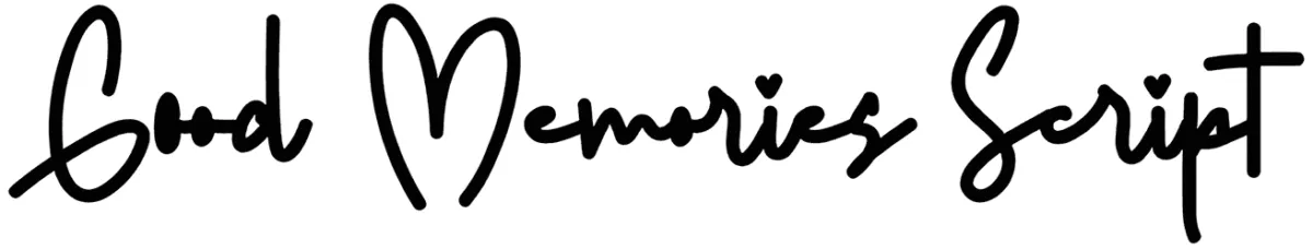 Good Memories Script Font 1