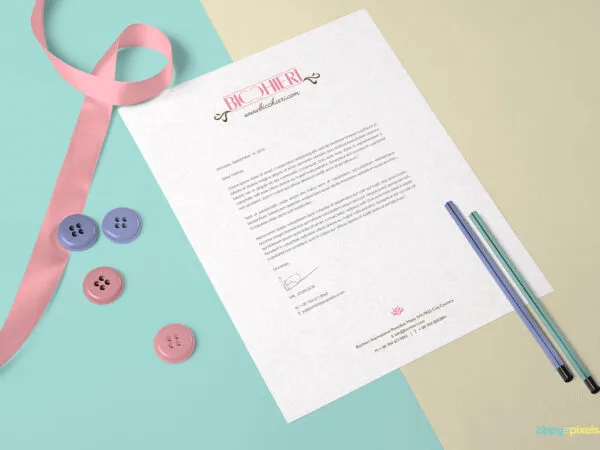 Gorgeous Designed Paper Mockup in US Letter Size 1