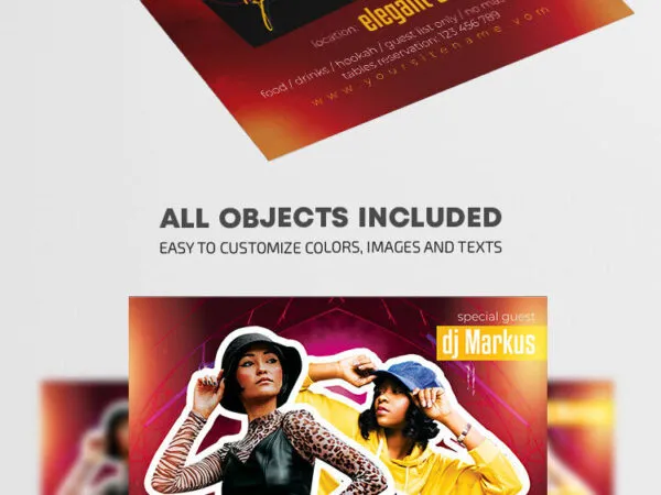 Gradient Club Party Flyer Template 1