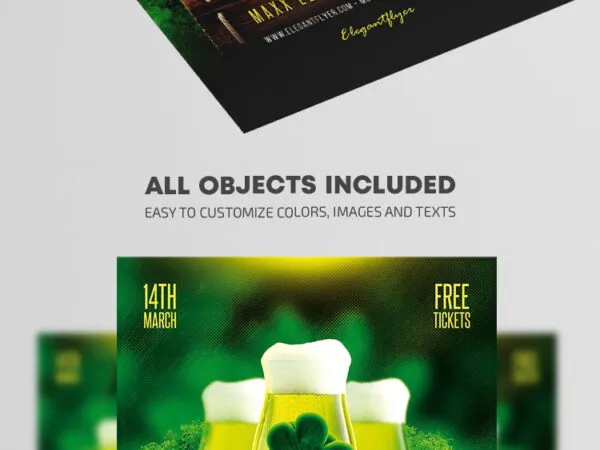 Gradient Green St. Patricks Day Flyer Template 1