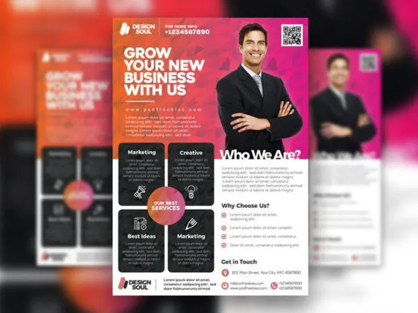 Gradient Modern Multipurpose Corporate Flyer Template 1