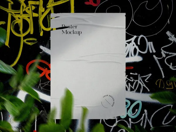 Graffiti Wall Ragged Poster Mockup 1 1