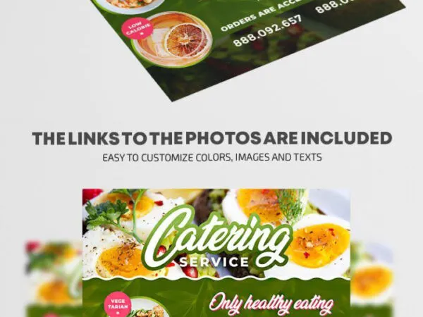 Green Modern Catering Services Flyer Template 1