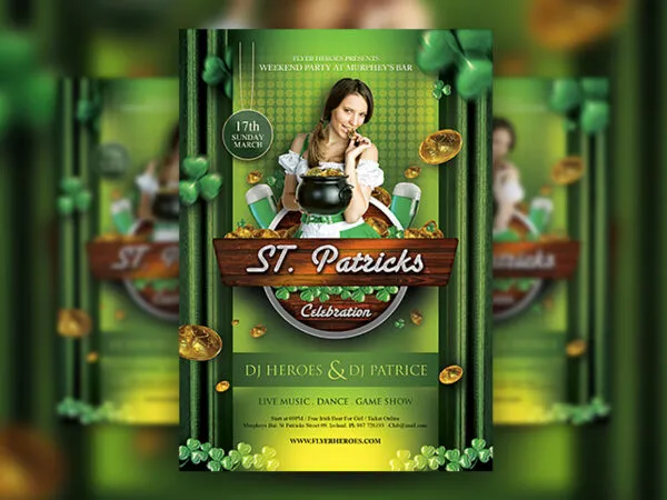 Green Party for Saint Patricks Day Flyer Template 1