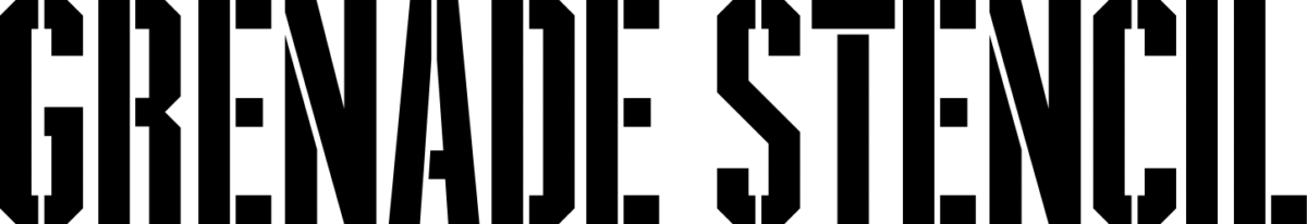 Grenade Stencil Font 1
