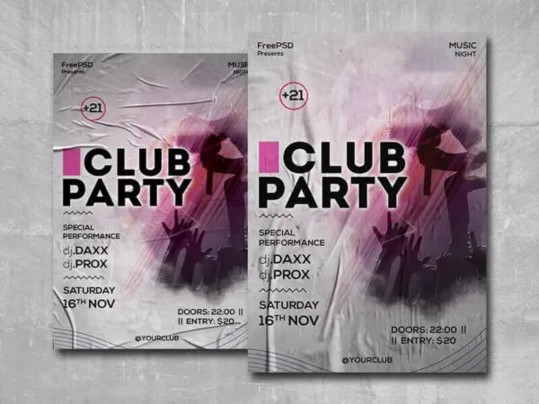 Grey Modern Concert Flyer Template 1