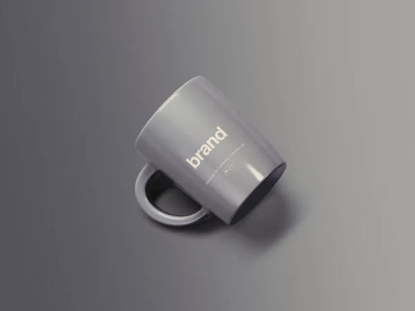 Grey Simple Branding Mug Mockup 1