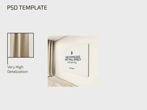 Grey Wall Effect Mockup 1