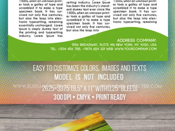 Grid Abstract Farming Technologies Flyer Template 1