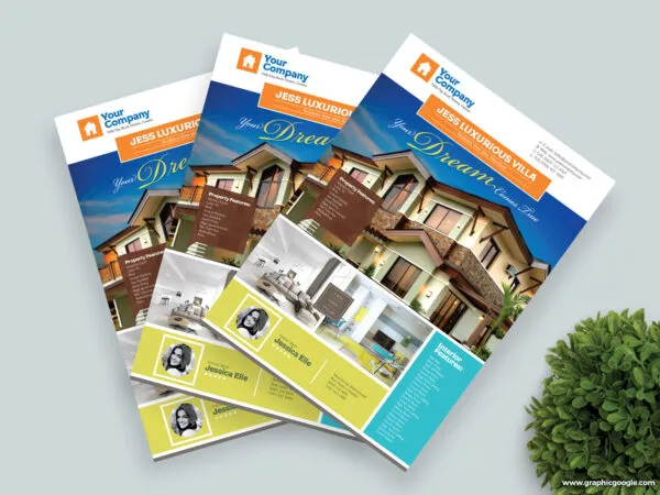 Grid Classy Real Estate Flyer Template 1
