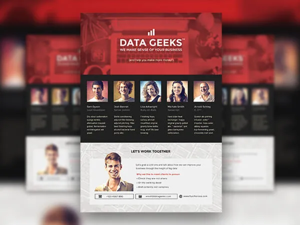 Grid Company and Agency Flyer Template 1