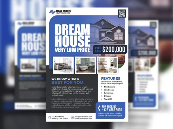 Grid Corporate Real Estate Business Marketing Flyer Template 1