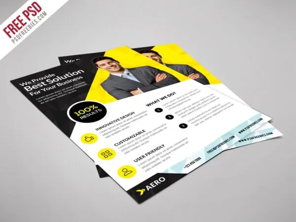 Grid Creative Multiuse Corporate Business Flyer Template 1