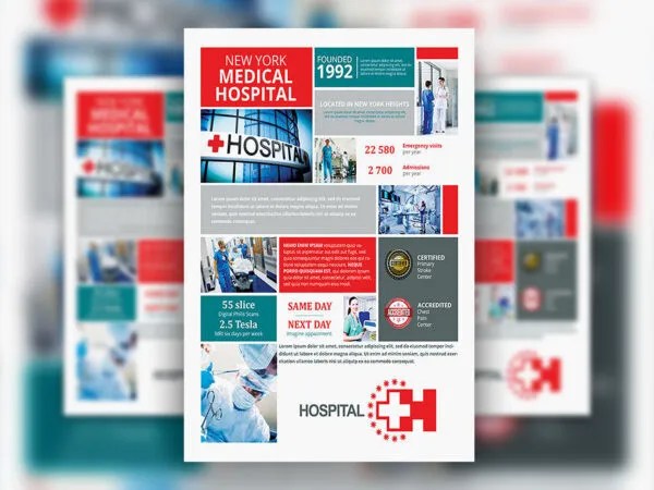 Grid Modern Medical Flyer Template 1