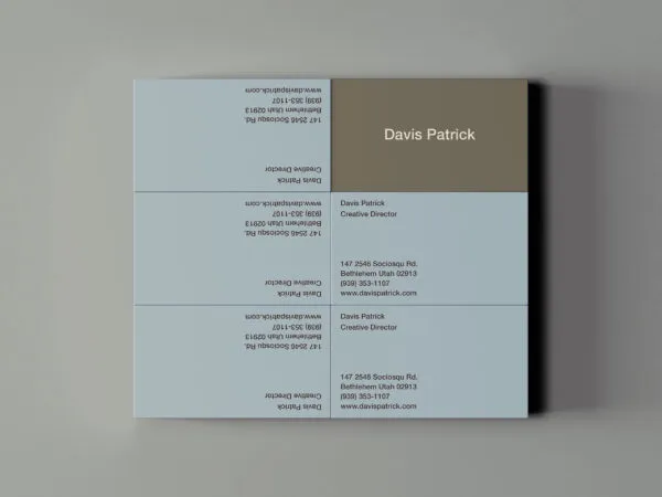 Grid of Six Business Cards Mockup 1
