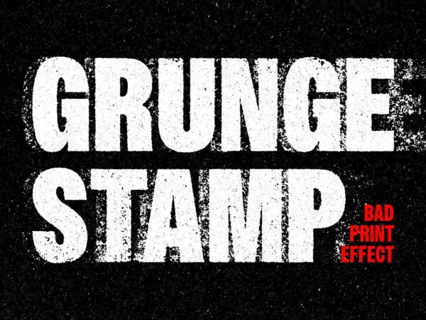 Grunge Print Stamp Text Effect 1