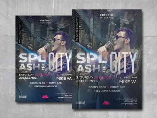 Grunge Urban Nightclub Flyer Template 1