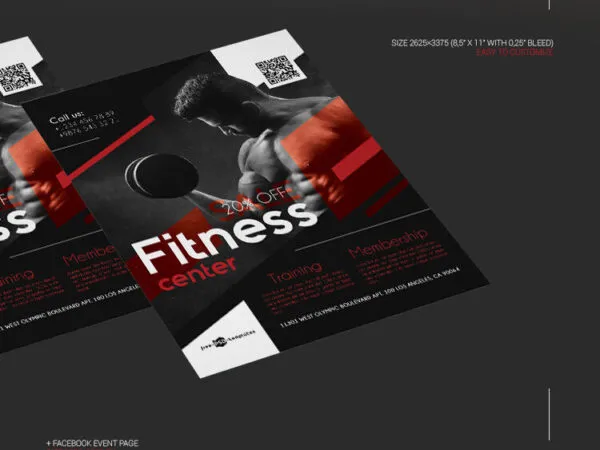Gym Fitness Promotion Flyer Template 1