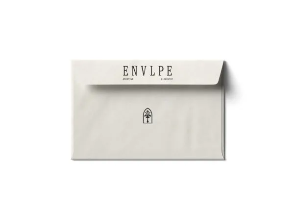 Half Open Envelope Mockup in Top Sight 1