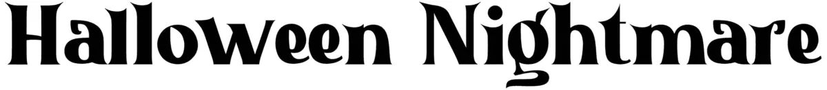 Halloween Nightmare Font 1