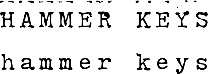 Hammer Keys Font 1