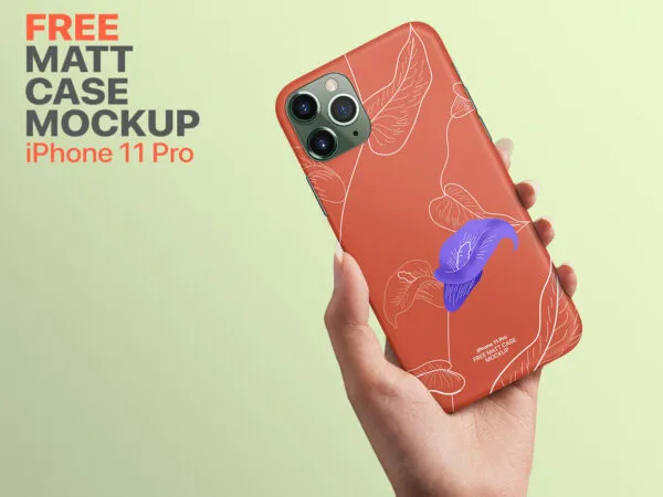 Hand Holding iPhone 11 Pro Case Mokcup 1