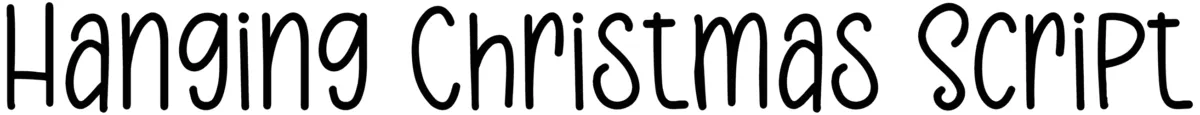 Hanging Christmas Script Font 1