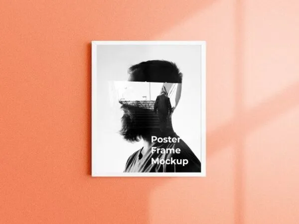 Hanging Poster and Photo Frame Mockup 1