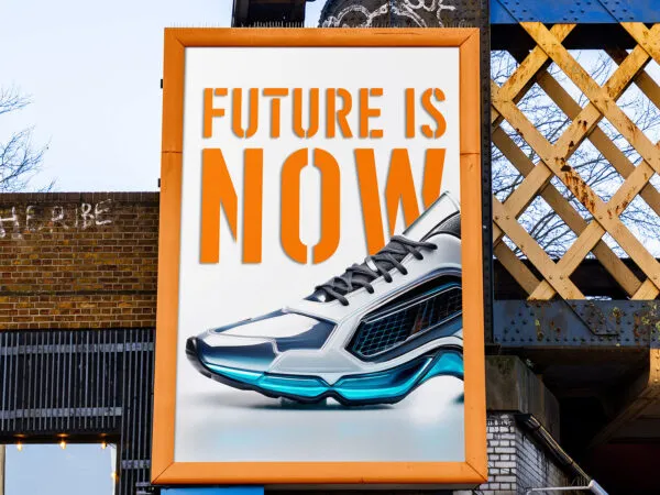 Hanging Vertical Billboard Mockup 1