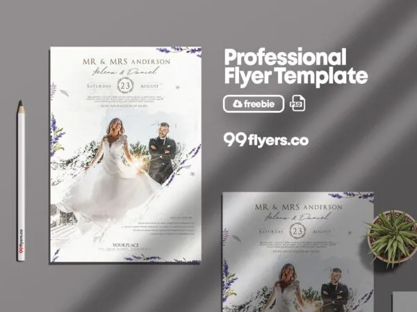 Happy Wedding Agency Flyer Template 1