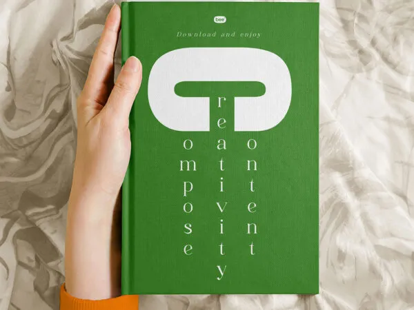 Hard Book Cover Mockup 1