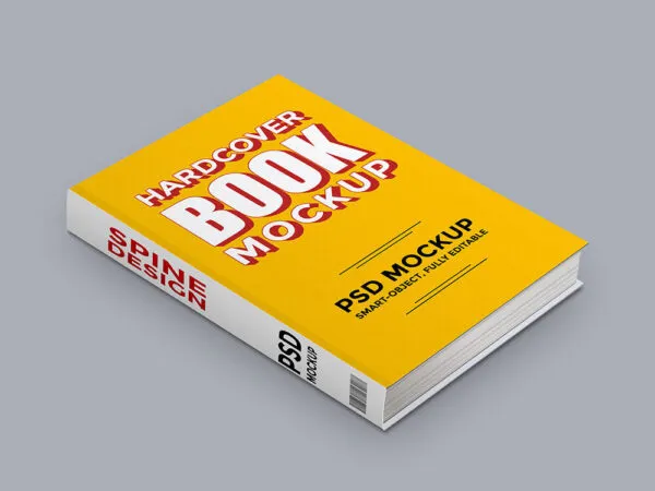 Hardcover Book 34 Angle View Mockup 1