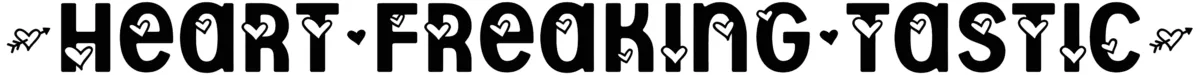 Heart Freaking Tastic Font 1