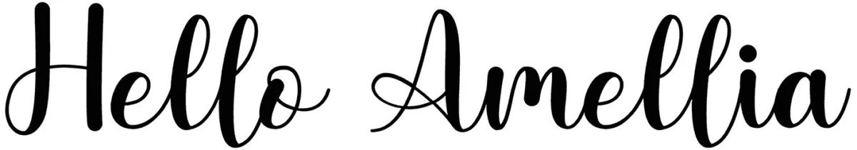 Hello Amellia Font 1