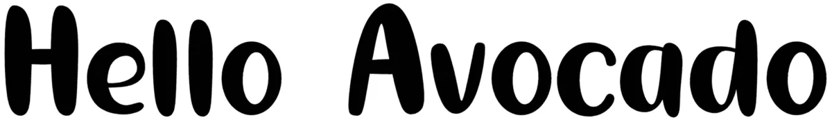 Hello Avocado Font 1