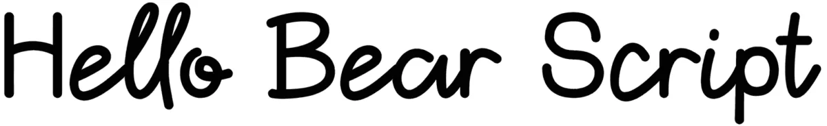 Hello Bear Script Font 1