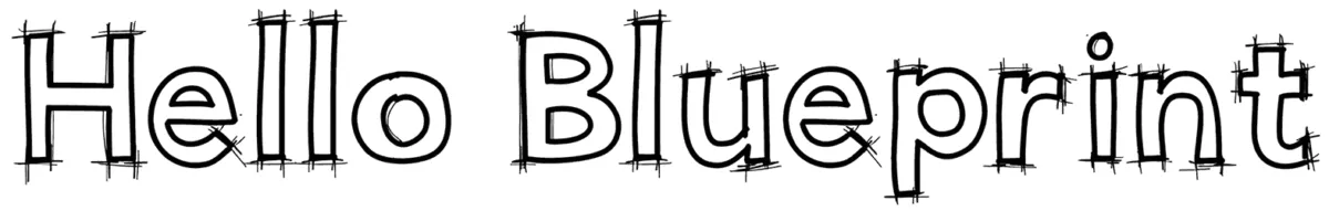 Hello Blueprint Font 1